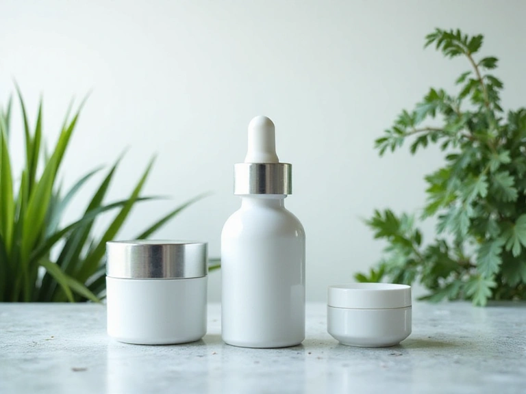 A clean, modern laboratory setting with natural plant elements, symbolizing the blend of science and nature in product development.