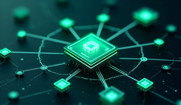 Abstract representation of third-party data sharing and privacy