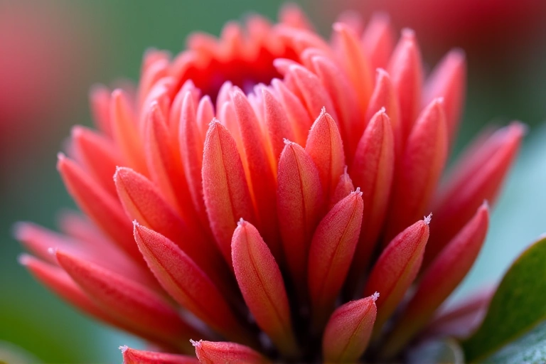 Macro shot of Rhodiola Rosea root, vibrant and detailed, no text.
