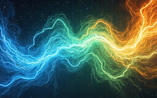 Abstract representation of energy and vitality, flowing lines, no text