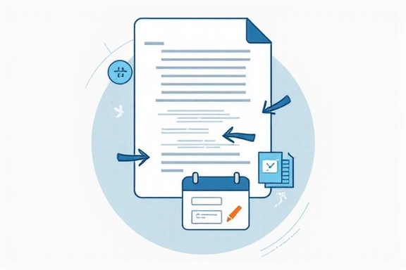Illustration of document updates and version control