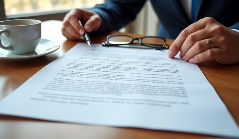 Legal document being reviewed, symbolizing agreement to terms